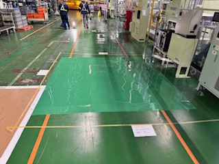 AMR走行経路の舗装工事
