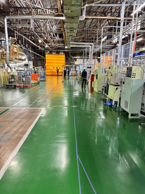 AMR走行経路の舗装工事